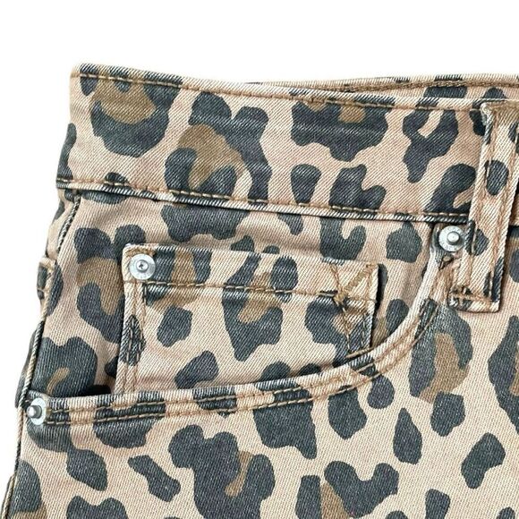 Kensie Jeans Animal- Print Cut-Off Skirt Sz 6 - Picture 5 of 12